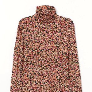 H&M Soft Floral Turtleneck